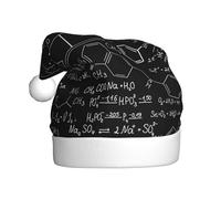 JBYJBX Sombrero de Navidad con diseño abstracto de ciencia química, impresión 3D, sombrero de Navidad, festividades, para adultos, unisex, decoración temática de gorro de Papá Noel