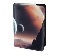 JBYJBX Space Planet Print - Cartera ligera para documentos de viaje de 5.5 pulgadas, para hombres y mujeres, negocios, viajes de ocio, Black, Talla única