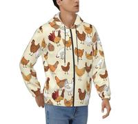 JBYJBX Sudadera con capucha para hombre con estampado de A Brood Of Chickens, sudadera con capucha y bolsillos, NEGRO, 3XL