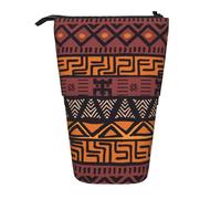 JBYJBX Terrazzo - Estuche organizador telescópico multiusos con estampado de mármol pastel, bolsa de almacenamiento de artículos de papelería, Tela de barro africano tribal, Talla única