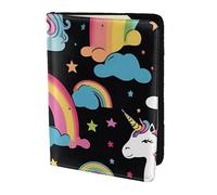 JBYJBX Unicorn Accessories - Cartera ligera para documentos de viaje de 5.5 pulgadas, para hombres y mujeres, negocios, viajes de ocio, Black, Talla única
