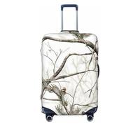 JBYJBX White Trees - Funda protectora de equipaje con estampado de camuflaje, lavable, elástica, a la moda, Negro, X-Large