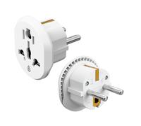 JC NA0582 Blanco / Adaptador de corriente universal para viaje / 2500W Max / 16A