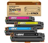 JC Toner Compatible con cartuchos de tóner 304A CC530A CC531A CC532A CC533A para uso con Color LaserJet CP2025 CP2025dn; imageCLASS MF726Cdw LBP7660Cdn MF8350Cdn (negro, cian, amarillo magenta)