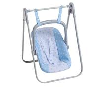 JC Toys- 2 en 1 Hamaca y Silla Multi posición extraíble para muñecas de hasta 45 cm, Azul y Blanca con Lunares, portátil, Peso Ligero, diseñado por Berenguer Boutique, + 3 años
