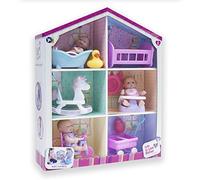 JC Toys- 3 Muñecas Lots to Love Babies de 13 cm de Vinilo Suave, 6 Accesorios y Caja Reutilizable, Ideal para Jugar, diseñado por Berenguer, +2 años