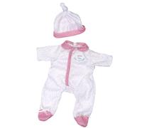 JC Toys | Berenguer Boutique | Conjunto para mu eca La Baby | Mono blanco y rosa de 2 piezas | Lavable | A partir de 2 a os | Para mu ecas de 23