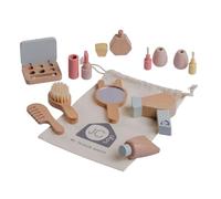 JC Toys- Juego de Maquillaje Infantil, 10 Piezas, Set de Madera, Accesorios de Maquillaje para Las niñas, Juegos de simulación, Incluye Bolsa para Guardar, Ideal para Regalar, + 3 años
