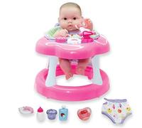 JC Toys- Muñeca Lots to Love Babies de 36 cm de Vinilo Suave, Incluye Andador y 6 Accesorios Ideal para Jugar, Rosa, diseñado por Berenguer, +2 años