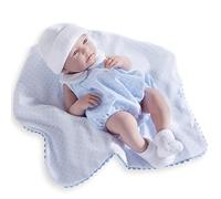 JC Toys - Muñeca Realista Bebé de Niño, Anatómica Correcta, 43,2 cm Vinilo Traje y Manta de Berenguer Boutique