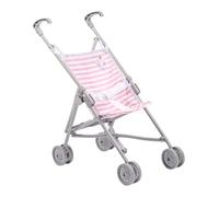 Jc Toys- Silla de paseo plegable modo paraguas, para muñecas de hasta 45 cm, ideal para jugar y pasear, blanco y azul a rayas, decoración elefante, diseñado por Berenguer, +2 años