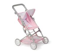 JC Toys- Silla de Paseo Plegable, para muñecas de hasta 45 cm, Ideal para Jugar y pasear, Rosa con decoración Floral, diseñado por Berenguer, +3 años