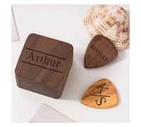 JCAKES Púas De Guitarra Personalizadas, 3 Paquetes Púas De Guitarra Personalizadas con Estuche, Púas De Guitarra Grandes Y Rechonchas (Caja*1 Púas De Guitarra*3),B
