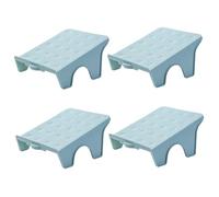 Jcasbdn Organizador de ranuras para zapatos de 4pcs Práctica Pulgador de doble cubierta Doble Apilador de calzado Salvador de espacio de almacenamiento para la organización del armario del estante