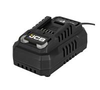 JCB Cargador rápido profesional 18 V 4,5 A para baterías de iones de litio | cargador JCB-18FC-45 | Control de carga inteligente | doble aislamiento | Función de precarga | Protección contra