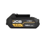 JCB Paquete de baterías de Iones de Litio E-Tech de 18 V y 2.0 Ah, Potencia Ligera y Carga rápida para Herramientas inalámbricas JCB