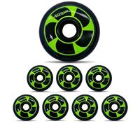 JCCHT Paquete de 8 Ruedas para Patines en línea de 85 A para Interiores y Exteriores, Resistentes al Desgaste, de 72 mm, 76 mm y 80 mm.,80mm