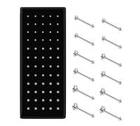 Jcevium 60 piezas de acero para la nariz de los pernos perforantes de la joyería del cuerpo del Pin 22G 1.5mm 2 mm 2.5mm
