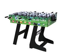 JCF 4 en 1 Mesa de Multijuegos Futbolín Mesa de Billar Hockey Mesa de PingPong con Patas Plegables 4 Pies Verde 103 * 58 * 81.5 CM