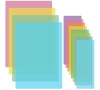 JCF Juego de 12 superposiciones de dislexia, ayudas de superposición de colores y reglas de lectura para adultos y niños con TDAH, síndrome de Irlen, reducen el estrés visual y mejoran la velocidad de