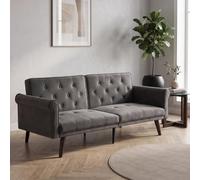 JCFEIDQW Sofá cama con función de sueño, sofá de 2 plazas, sofá cama ajustable 2 en 1, sofá plegable multifuncional, convertible con respaldo ajustable para salón y dormitorio, gris