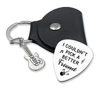 JCHCAMRY Púa de guitarra grabada de acero inoxidable con texto en inglés "I Couldn't Pick A Better Friend", regalo para amigo, hermano, músico, guitarrista, cumpleaños, Navidad, Acción de Gracias,