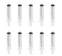 JchEnye 10 jeringas de plástico de 10 ml, jeringas de jardín, jeringas para líquidos reutilizables, jeringas grandes para experimentos científicos, mediciones, irrigación, llenado, filtración.
