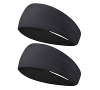 JchEnye 2 Pares de Flecos para Cabello Mujer Extra Grandes Elásticos - Pañuelos Negros Yoga/Deporte