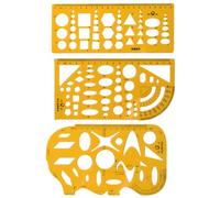 JchEnye 3 Dibujos de Especificación para Bocetos y Diagramas - Technic Trace Shapes - Plantillas de Círculo, Triángulo y Cuadrado