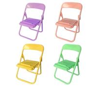 JchEnye 4 Piezas Soporte Teléfono Plegable Portátil, Multicolor Mini Silla, Anti - Deslizamiento, Almacenamiento para Gafas