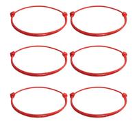 JchEnye 6 pulseras de cuero rojo trenzado de la Kabbalah, cordones ajustables con amuletos de la suerte, amuletos protectores del destino, cordones rojos para parejas.