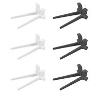 JchEnye Set de 6 Pinzas para Dedos de Snack (3 Negras + 3 Blancas), Accesorio Perezoso para Gamers & Oficina, Agarra Snacks Sin Ensuciar Las Manos