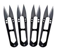 JchEnye Tijeras para hilos de acero inoxidable afiladas de 4 piezas - Tijeras universales de costura para separar con precisión hilos e hilos para manualidades y cuidado de plantas