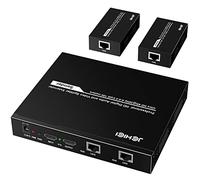 JCHICI Extensor HDMI divisor 1 x 2, 4K a 30Hz 100 m (328 pies) Extensor HDMI sobre Cat5e/6 con función de copia EDID, transmisión sin pérdidas y cero latencia, compatible con 3D