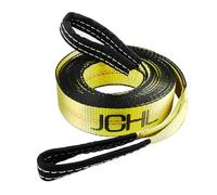 JCHL Correa de Remolque de recuperación con bucles Reforzados de 2 Pulgadas x 20 pies, Resistente a la Rotura de 26 Libras, Cuerda de recuperación de vehículo para Coche, camión, Jeep, ATV, SUV,