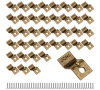 JCHL - Sujetadores para mesa de escritorio con tornillos, bronce, resistentes, conectores Z para mesa, clips para mesa, soportes para mesa, 40 pa
