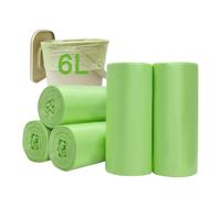 JCKCWL Bolsas de basura biodegradables pequeñas de 6 L, bolsas de basura de alimentos, 120 unidades, bolsas de basura compostables, bolsas de basura verdes para cocina, 35 x 40 cm