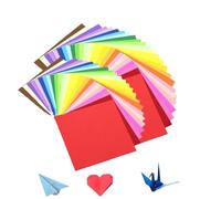 JCKD 200 hojas de papel plegable de color para niños, 20 x 20 cm/15 x 15 cm, papel de color cuadrado, doble cara, para manualidades, 2 tamaños (20 colores)