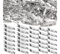 JCKD 200 Piezas Broches, imperdibles, alfileres metálicos de 25/35 mm con Cierre de Seguridad, broches con Cierre Trasero para Insignias, corsés, Costura y proyectos de Manualidades DIY