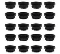 JCKD Paquete de 20 cubiertas de goma negras, bucle de alambre de silicona, patas de goma, patas de silicona, 5 mm, sello de goma protector para cocina RV, compatible con accesorios Dometic, Smev y