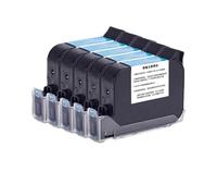 JCKJWL Cartucho de Tinta a Base de solvente de Secado rápido, 5 uds., 600DPI, 12,7mm, for Impresora de inyección de Tinta portátil en línea Impresión multiformato(5 Black Ink)