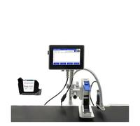 JCKJWL Impresora de inyección de Tinta en línea, Boquilla de 12,7mm con Pantalla táctil de 4,3 Pulgadas, Cartucho de Tinta de 42ML for Texto/Fecha Codificación Multifuncional (12.7mm-with 1 Ink)