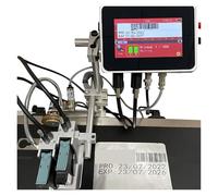 JCKJWL Impresora de inyección de Tinta en línea de 1-25,4 Mm y 2 Cabezales con Pantalla táctil de 4,3 Pulgadas for Etiqueta de Logotipo de número de Fecha Codificación Multifuncional (12.7MM 2 Heads)