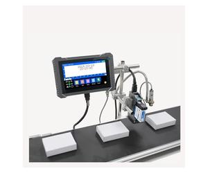 JCKJWL Impresora de inyección de Tinta en línea U7PLUS, Boquilla de 12,7/25,4mm, Impresora de inyección de Tinta térmica Industrial, Logotipo Codificación Multifuncional (25.4mm with 1 Ink)