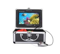 JCKJWL Kit de cámara de Pesca submarina de 7 Pulgadas, Acero Inoxidable, Detector de Peces con LED Blancos, Monitor a Color, 1000 líneas de TV, 6 LED para Lago, Barco(White Leds 20M Cable)