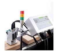 JCKJWL Máquina de codificación automática T210S de 12,7/25,4 MM, Impresora de inyección de Tinta Digital en 40 Idiomas con Cartucho de Tinta Negra Codificación Multifuncional (One 12.7 Head 1 Ink)