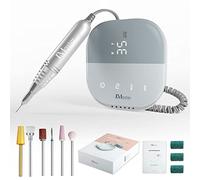 JCMASTER Set de torno para uñas, Premium torno manicura y uñas acrílicas incl seis puntas, tres bandas de lijado 35000 RPM Set de cuidado profesional para pies, eléctrico, con control táctil