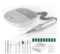 JCMASTER Torno para uñas profesional 35000 RPM, incl diez puntas, eliminación de uñas de gel y acrílicas, eléctricas, productos para el cuidado de los pies