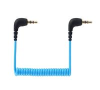 JCMOYUTY Para Comica BoomX-D2 Vimo C3 / Neewer CM28 / GODOX MoveLink M2 II/FULAIM X5 Micrófono inalámbrico a CANON SONY NIKON Cam Adapter Mic Camera Audio Cable de 3.5mm TRS en espiral