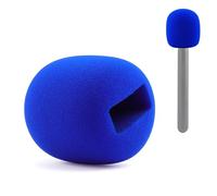 JCMOYUTY Parabrisas para DJI/Rode/Hollyland, micrófono inalámbrico, mango de mano, color azul